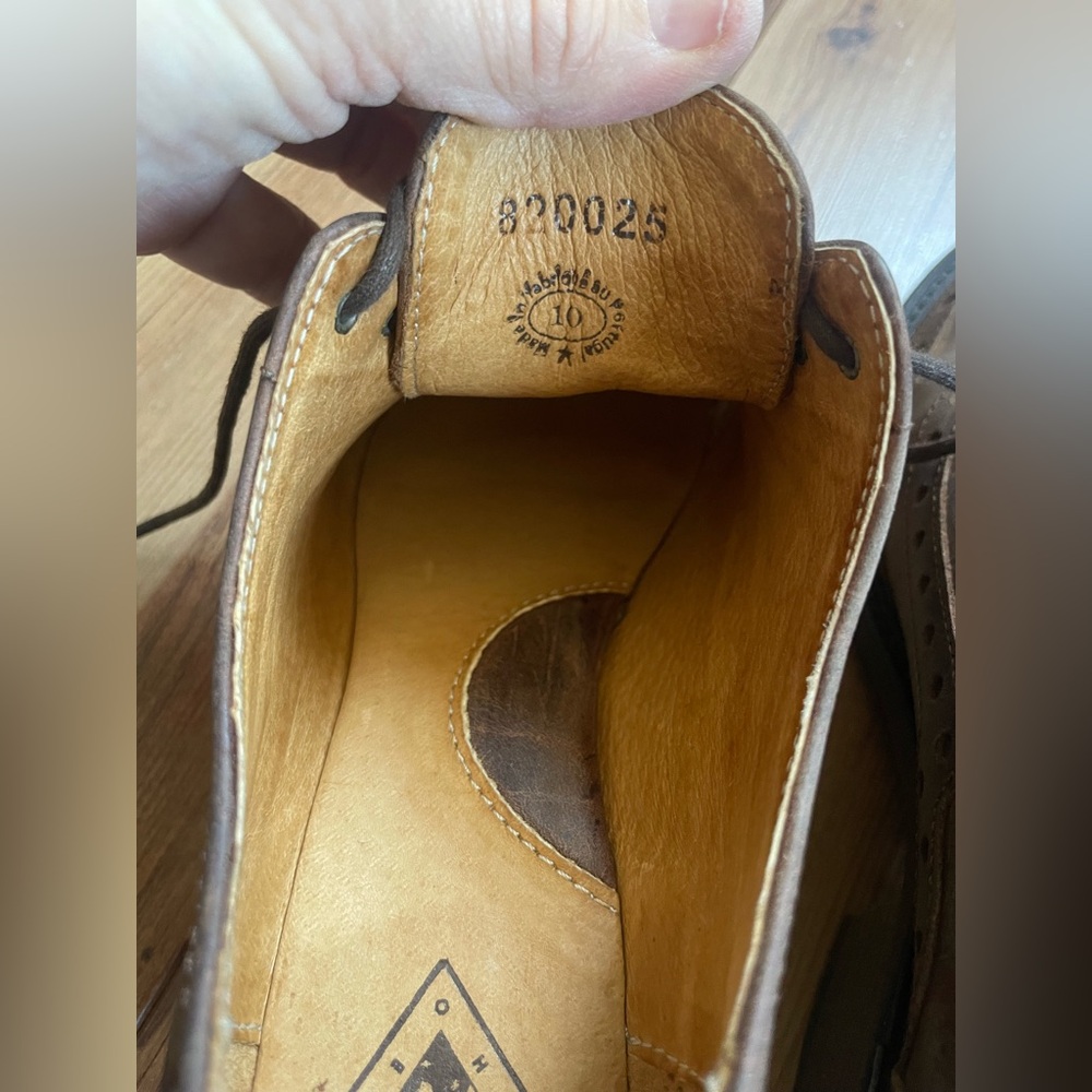 Fluevog Brown Leather Wingtip Lace-Up Heels - Picture 12 of 12